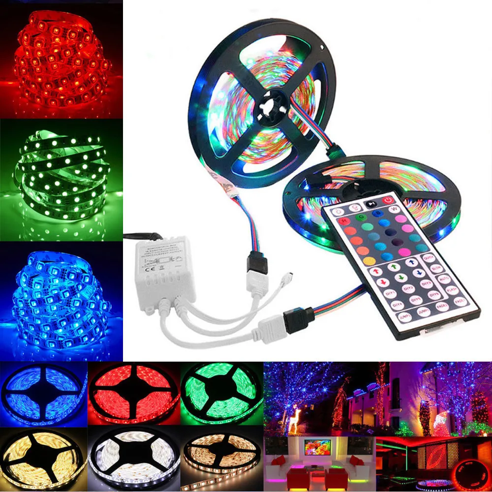 RGB 600 Светодиодная лента светильник SMD 3528 Водонепроницаемая RGB лента DC12V Светодиодная лента s светильник Гибкая полоса лампа ИК wifi контроллер