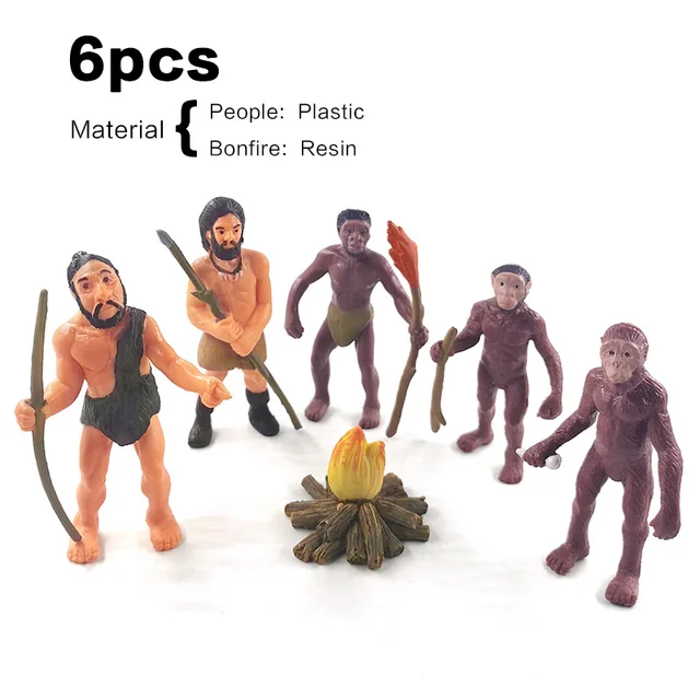 6pcs Simulation Primitive Human Evolution People Model Action Figure  Educational Gift For Kids Hot Toys Set Doll House Figurine - Action Figures  - AliExpress