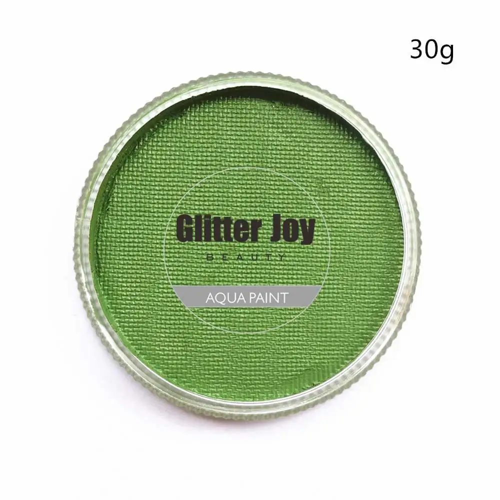 Light Green 30g/pc Water Activated Pure Light Green Face Body Paint Makeup in Costume Party Fancy Dress Beauty Makeup Tool 2