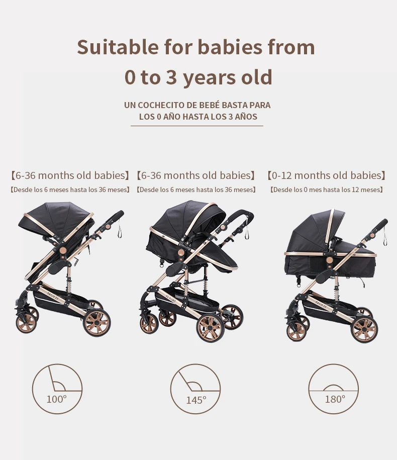 Baby Stroller 3 1 Newborn Luxury Portable High Landscape 4 Aliexpress
