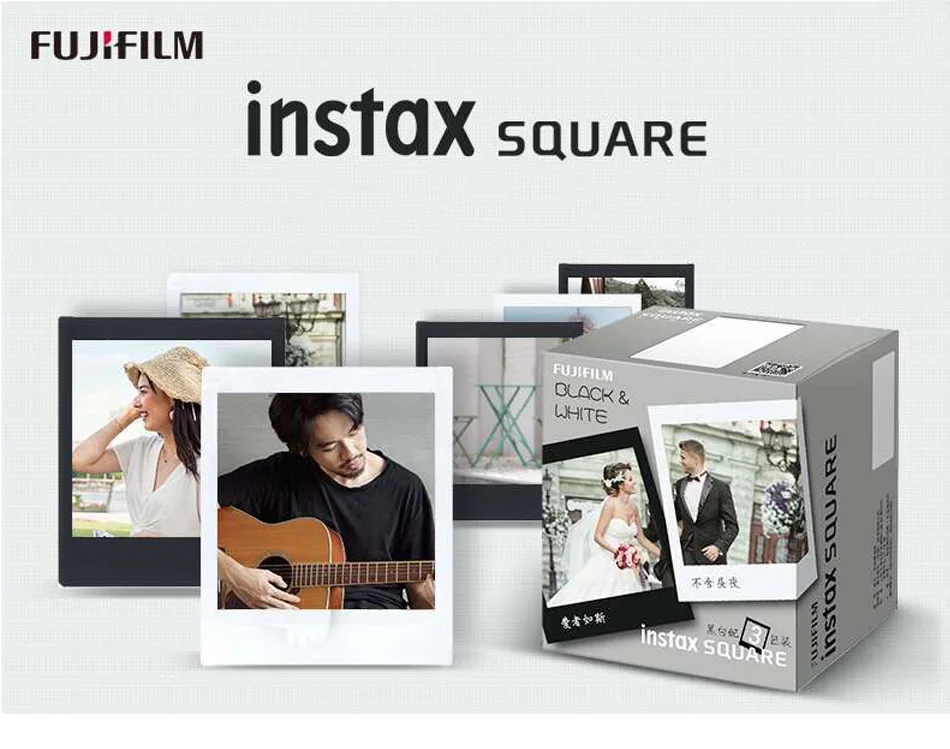 Fujifilm instax mini квадратная пленка, фотобумага, пленка черно-белая 30 листов для SQ6/SP-3, фотобумага для мини-камеры fujifilm