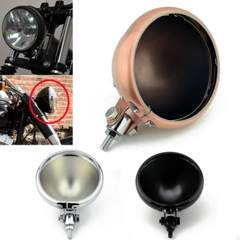 

Motorcycle 5.75 Inch 5.75" Headlight Housing Shell Lamp Bucket Bottom Mounting For Harley Honda Yamaha 5-3/4" LED Headlamp Shell