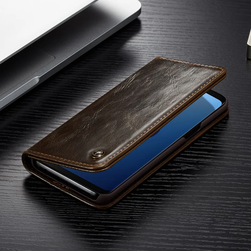 Для samsung Galaxy S9 Plus Чехол-книжка на магните винтажный кожаный чехол samsung S8 S10 S6 S7 edge Plus S4 S5 Чехол-кошелек с отделением для карт
