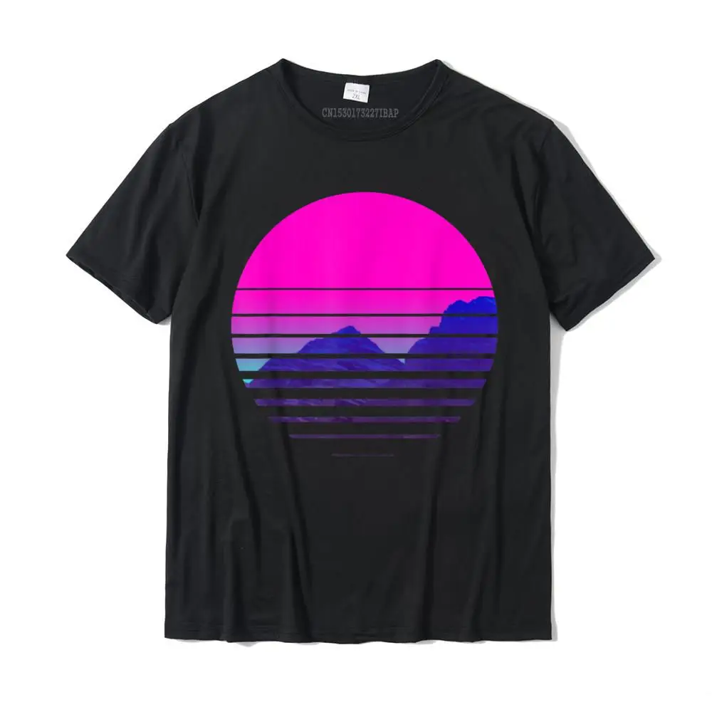 Vaporwave Estetica T-Shirt Sundownsunrise Mountains Scentary Camisas Hombre Tees Divertenti Magliette Da Uomo In Cotone Normale Normale