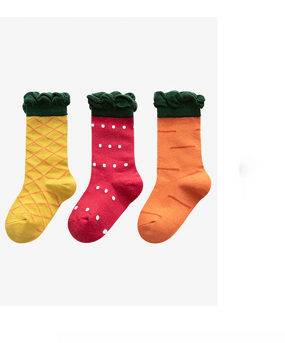Baby Lotus 3 Pairs High Quality Winter Thick Kids Socks Children Ruffle Patchwork Dots Fashion Boys Girls School Sports Socks