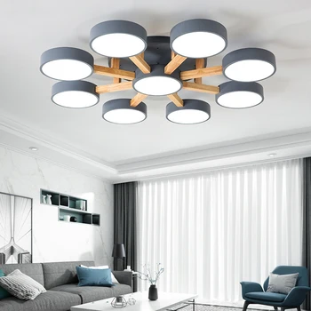 

Modern Minimalist LED Ceiling Lamp Lighting Nordic Wood Art Ceiling Lights Bedroom Dining Room LOFT Interior Decoration Lamps