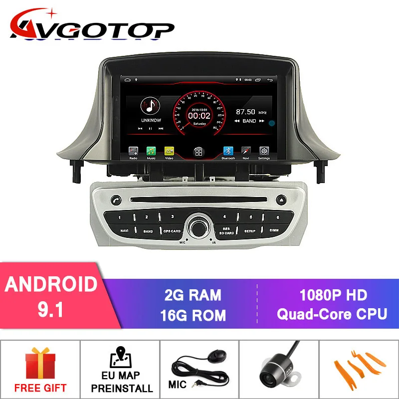 

AVGOTOP Android 9 Car Radio Navigation Player for RENAULT MeganeIII Fluence (2009-2011) MP3 MP4 Wifi Vehicle GPS Multimedia
