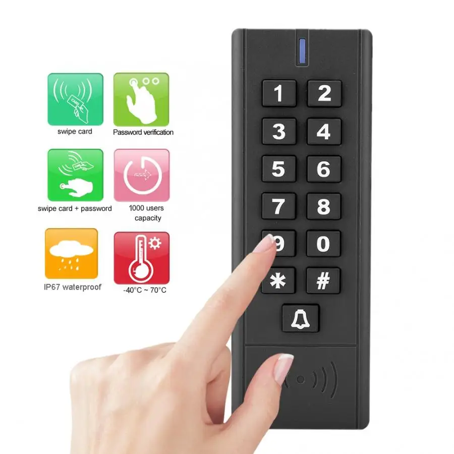 RFID Клавиатура управление доступом Wiegand 26 кард ридер пароль IP67 дверь безопасности
