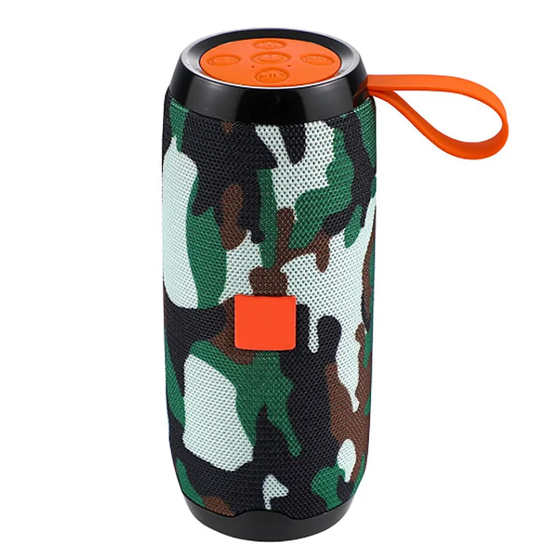 Camouflage Двухтрубная колонка, Bluetooth динамик, 1200 мА/ч, портативный сабвуфер, беспроводной, для улицы, вечерние, для отдыха - Цвет: Camouflage