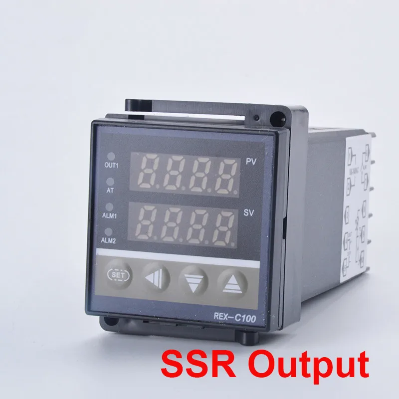 Цифровой PID регулятор температуры REX-C100 REX C100 термостат+ 40DA SSR реле+ K термопара 1 м Зонд RKC