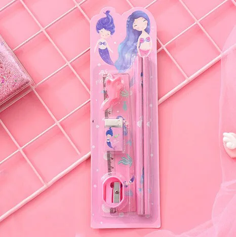 6 шт./упак. Kawaii карандашный ластик линейка с рисунками из мультфильма; Животные Канцелярский набор для детей студентов подарок школьные принадлежности - Цвет: 6