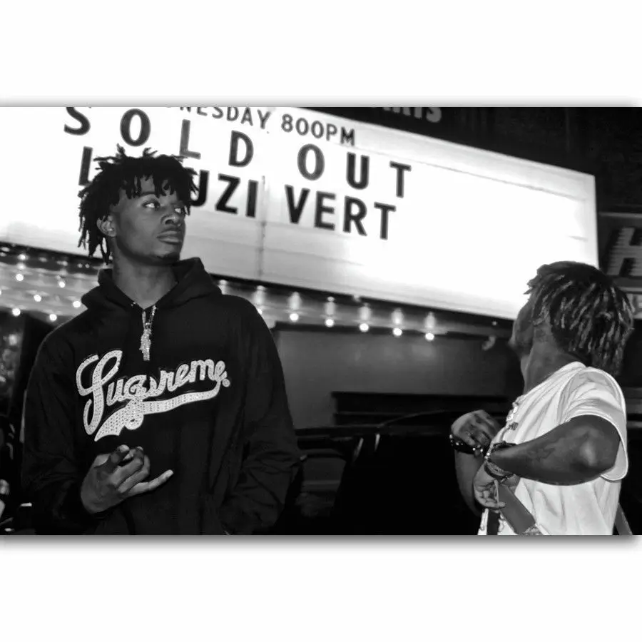 New Playboi Carti Lil Uzi Vert Rap Music Singer Star Silk Cloth Poster Art Bedroom Decoration