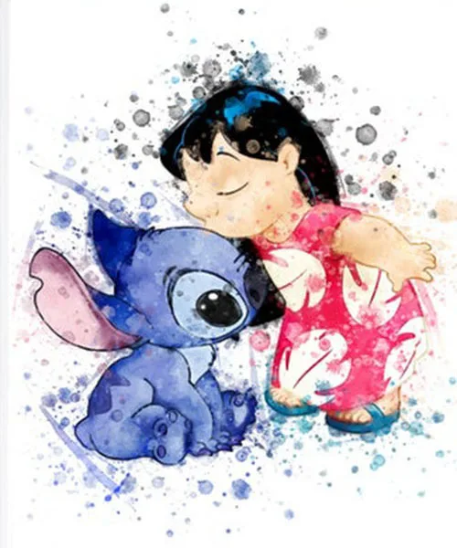 Diamond Embroidery Disney Anime Lilo & Stitch Diamond Painting 5D Mosaic Cross Stitch Kits Picture of Rhinestones Home Decor 