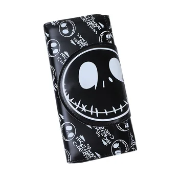 

Anime The Nightmare Before Christmas Long PU Leather Wallet Jack Skellington Card Holder Purse for Gift Money Bag
