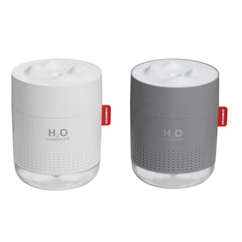 

2Pcs 500ML Air Humidifier Aroma Essential Oil Diffuser for Home Car USB with LED Night Lamp - White & Gray