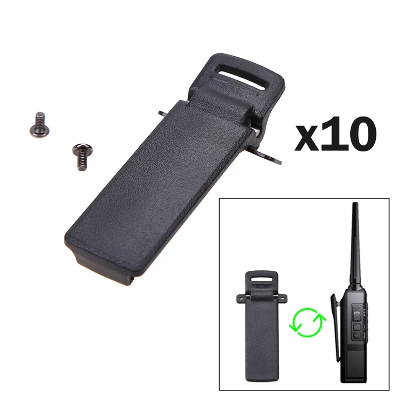 ABKK-10Pcs Walkie Talkie зажимы запасная часть зажим для ремня для Baofeng 2-way радио UV5R для Baofeng Интерком UV5R/5RA/5R +/