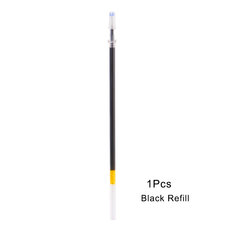 black refill 1pcs Гелевая ручка в стиле мультфильма - Цвет: black refill 1pcs