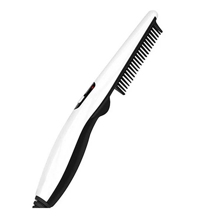 Мужская Расческа для укладки волос выпрямитель для бороды электрическая расческа выпрямляющие утюжки щетка для подкрутки для мужчин и женщин - Цвет: 220V EU