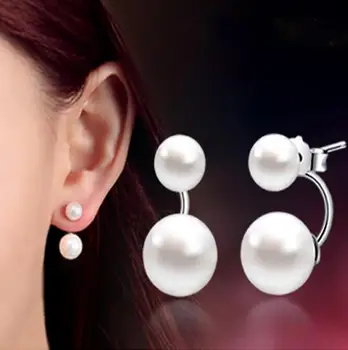 

Elegant Shell Pearl Earrings for Women Silver 925 Jewelry Korean Style Fashionable Ear Studs Dating Sweet Girl gift