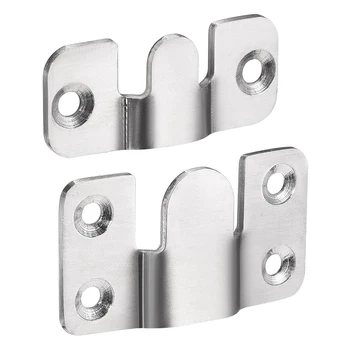 

uxcell Uxcell High Quality 2/10/30 Pcs Flush Mount Bracket, Stainless Steel Wall Mount Clip Hook for Picture Frame Hanger