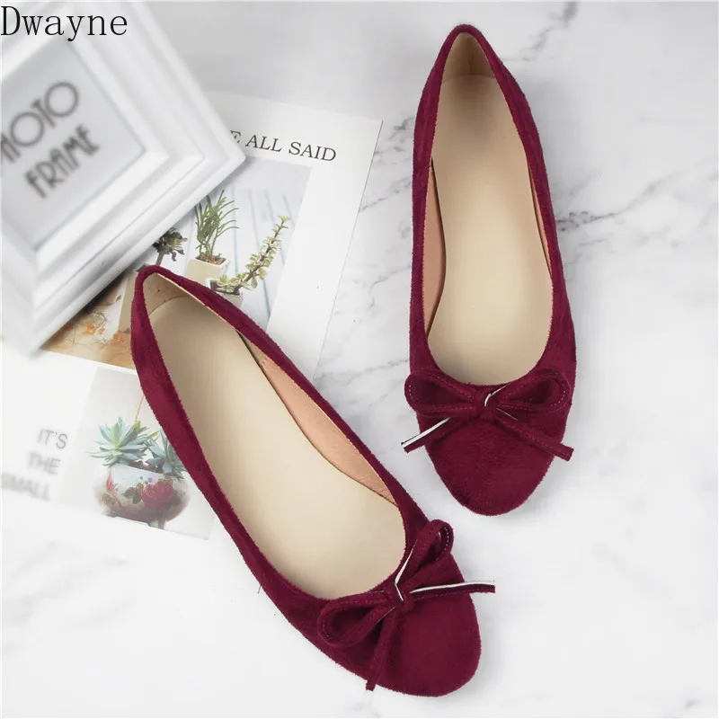 

New bow versatile flat shoes black round head ladies large size shoes comfortable work shoes 33-44