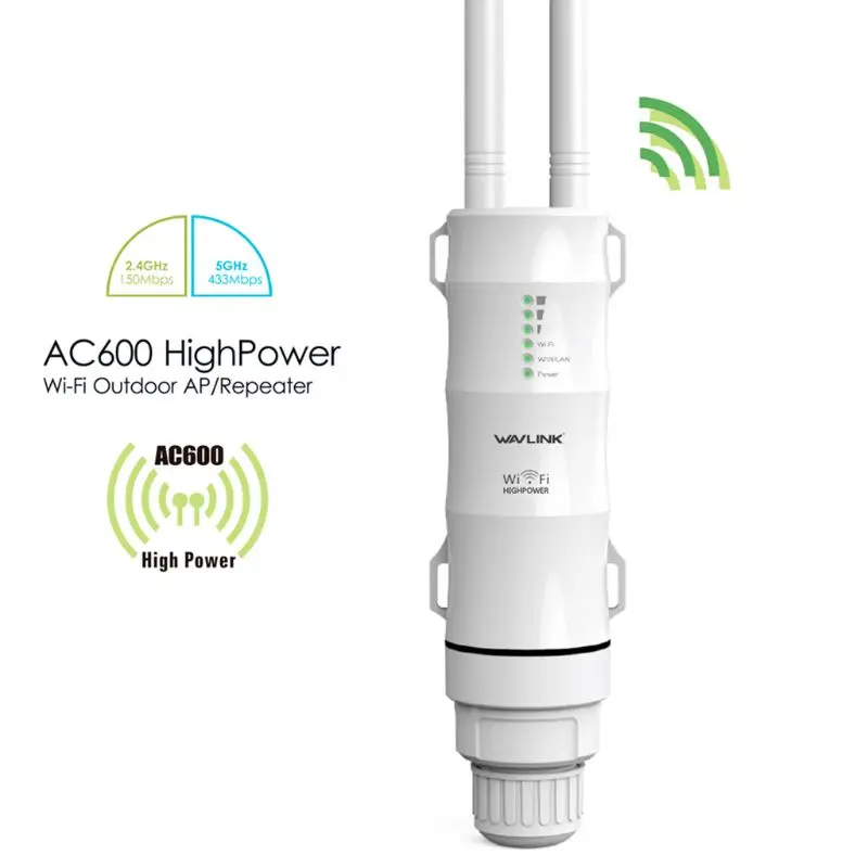 AC600 высокая мощность открытый Wi-Fi маршрутизатор/точка доступа/CPE/WISP Беспроводной Wi-Fi ретранслятор 2,4/5 ГГц 12dBi антенна POE