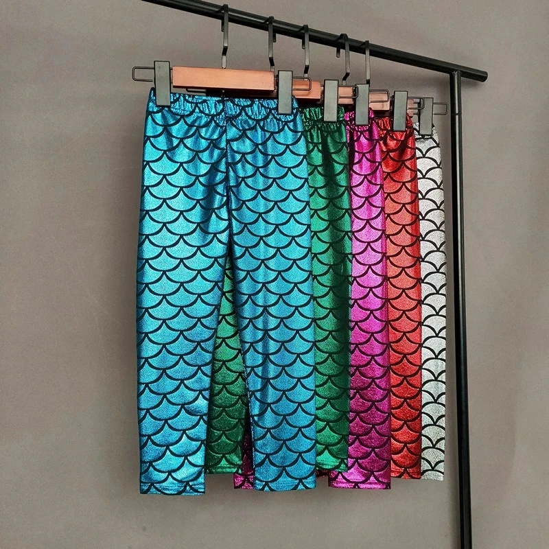 Spring Autumn Girls Leggings Mermaid Leggings Girls Pants Kids Girl