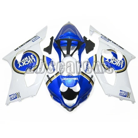 Полный комплект обтекателей для Suzuki GSXR1000 K3 2003 2004 G-SXR1000 03 ABS пластик инъекции кузова мотоцикла Lucky Strike белый синий