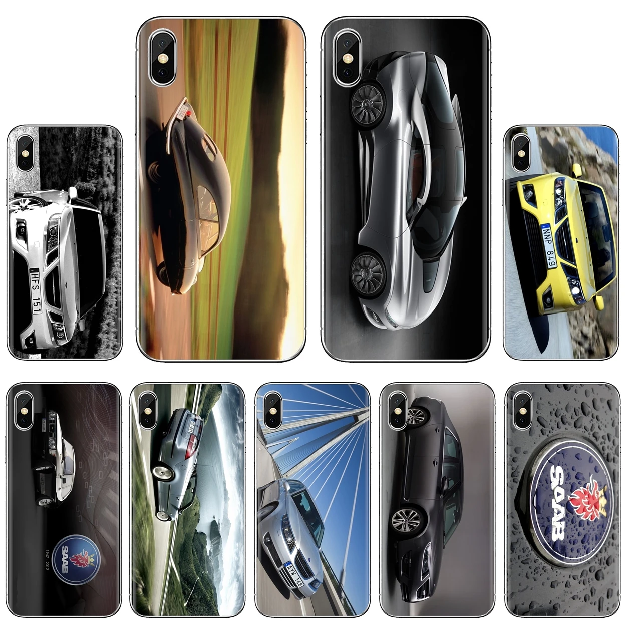 Автомобильный силиконовый чехол Saab для LG K10 K8 K7 K4 Nokia X6 2 3 5 6 8 9 230 3310 1 7 Plus 2017 2018 |