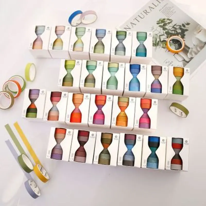Однотонная Маскировочная лента Washi милые декоративные клейкие ленты для наклеек
