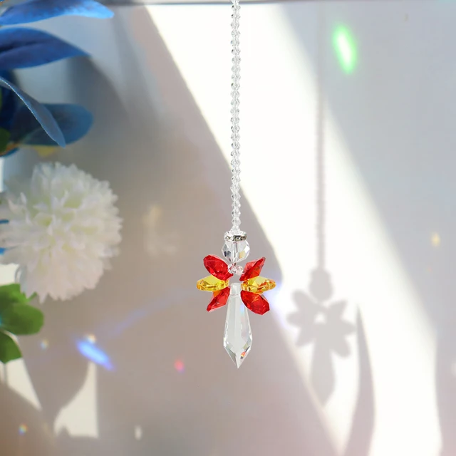 Kristály Geometriai Szélcsengő Prizmák Medál Napsütéses Fogók Bevont Szivárványos Üldöző Függő Csepp Kültéri Beltéri Kerthez - Image 3