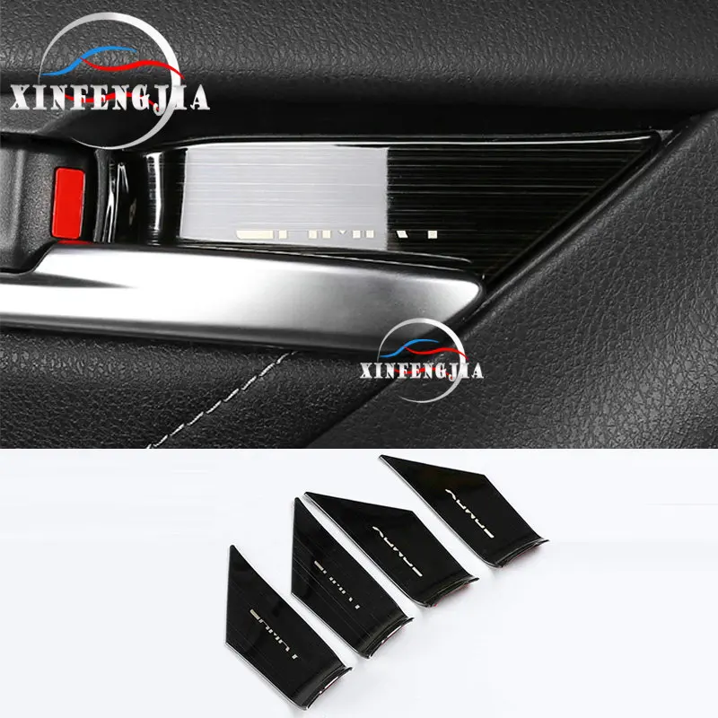 Black wire drawing Для Toyota Camry 18-19 4* панель дверных ручек декоративная накладка - Название цвета: Black wire drawing