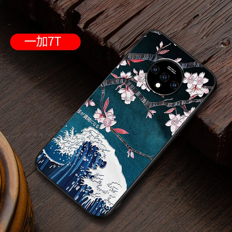 7 ONEPLUS7T тисненый винтажный Восточно-Азиатский китайский чехол в японском стиле для ONEPLUS 7T Снежная гора декрета чехол для крана - Цвет: 7