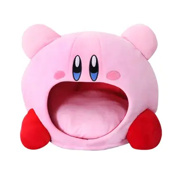 

Cartoon Kirby Stuffed Plush Animal Hat Plush Doll Headgear Pillow Nap Baby Birthday Toys