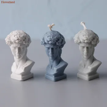 

3d Silicone David Portrait Mold Aromatherapy Candle Plaster DIY Material Mold Silicone Candle Molds 3d Silicon Candle Molds