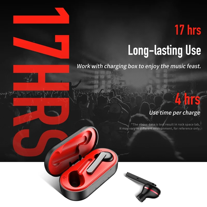 ROCK TWS Bluetooth наушники, HD стерео беспроводные наушники, шумоподавление игровая гарнитура для ios и Android наушники
