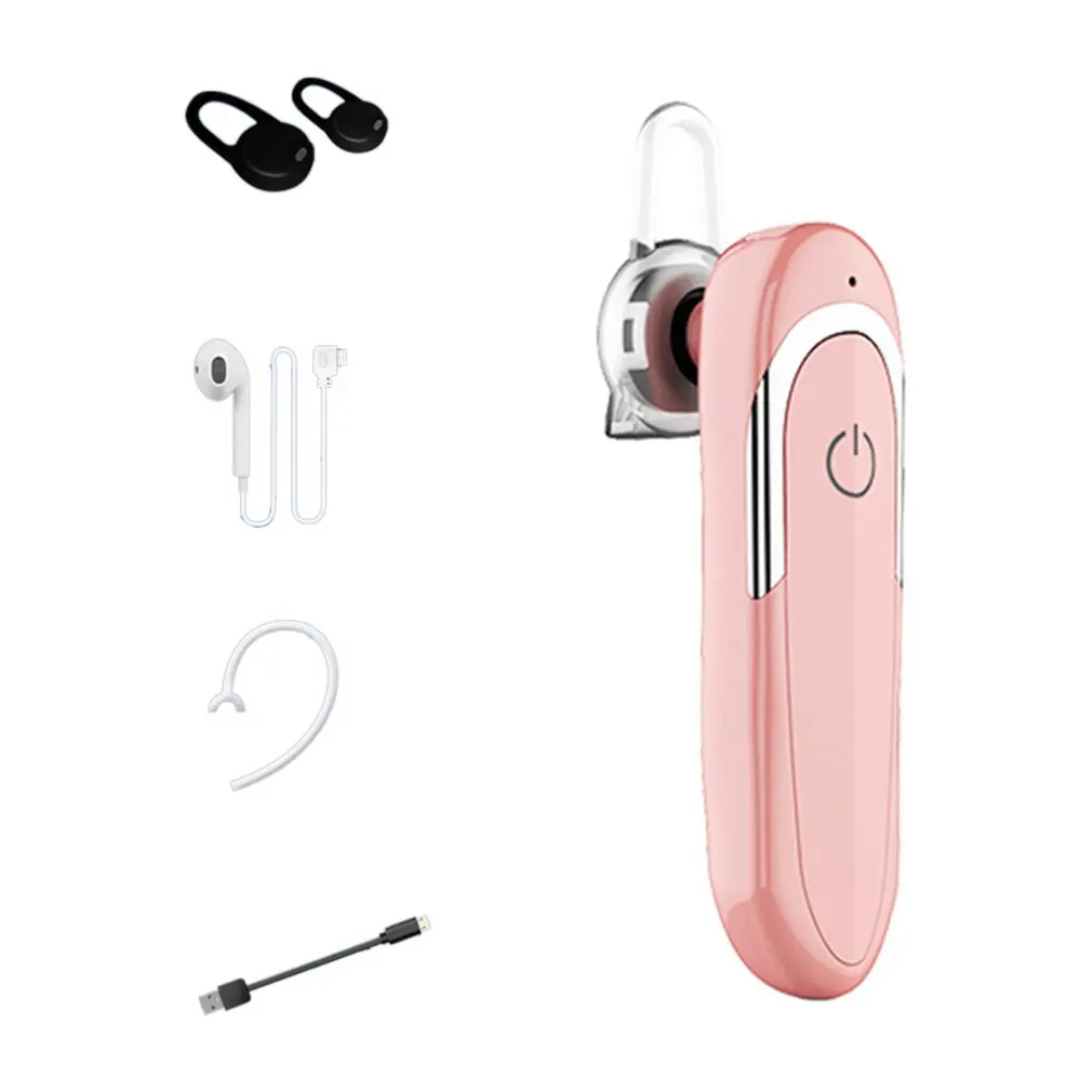 Rose gold D5 наушники с микрофоном долгое время разговора беспроводная гарнитура влагостойкие спортивные музыкальные наушники длинные последние наушники - Цвет: Rose gold