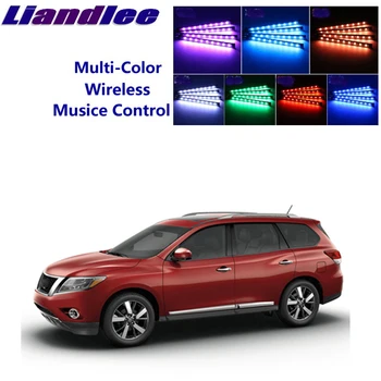 

LiandLee Car Glow Interior Floor Decorative Seats Accent Ambient Neon light For NissanPathfinder Pathfinder R51 MK3 2004~2012