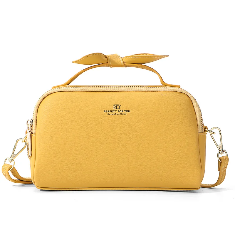 Elegant Women Leather Handbags Female Shoulder Crossbody Bags for Women Handbags High Quality Ladies Messenger Hand Bags Tote - Цвет: Yellow