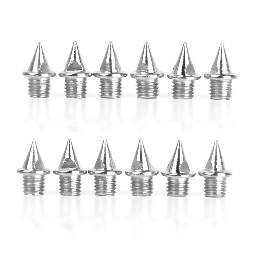 60 Pieces Durable Silver Athletic Replacement Running Shoes Xmas Tree 7mm Steel Track Short Spikes 60 Pieces Durable Silver Athletic Replacement Running Shoes Xmas Tree 7mm Steel Track Short Spikes