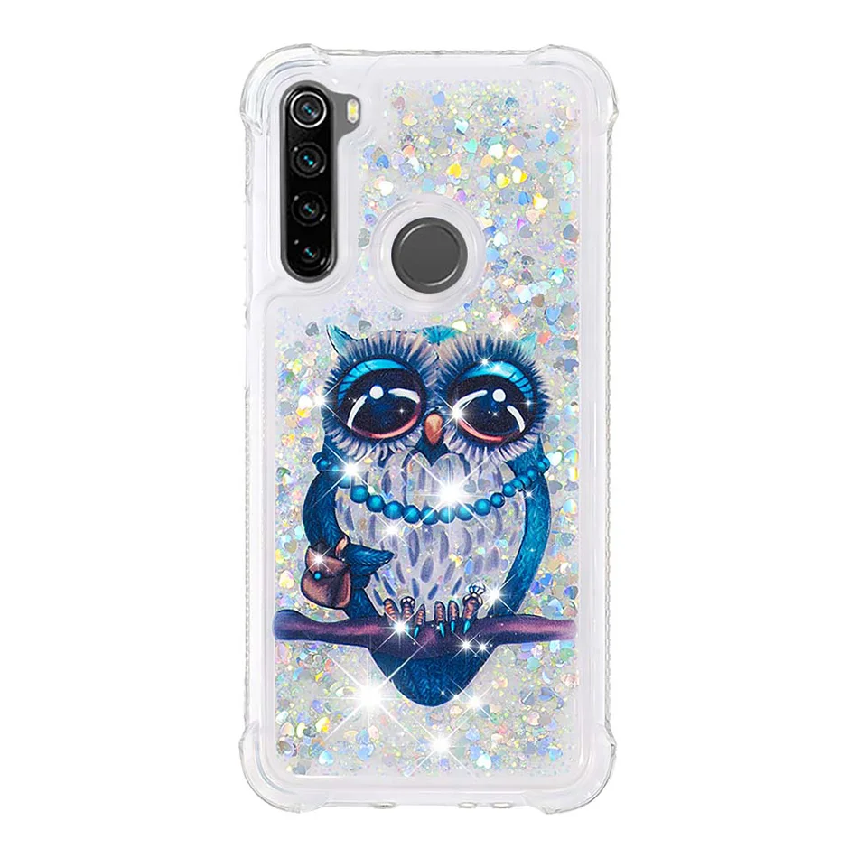 Gray Owl Чехол с блестками и жидким зыбучим песком для Red mi Note 8 Pro 5A Prime 4 4X K20 Pro 7A 6 6A 5 Plus 4A S2 чехол для Xiaomi mi A2 Lite - Цвет: Gray Owl