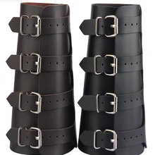 Wristband Armor Steampunk Wide-Bracer String Arm-Protector Cuff Gauntlet Cosplay Unisex