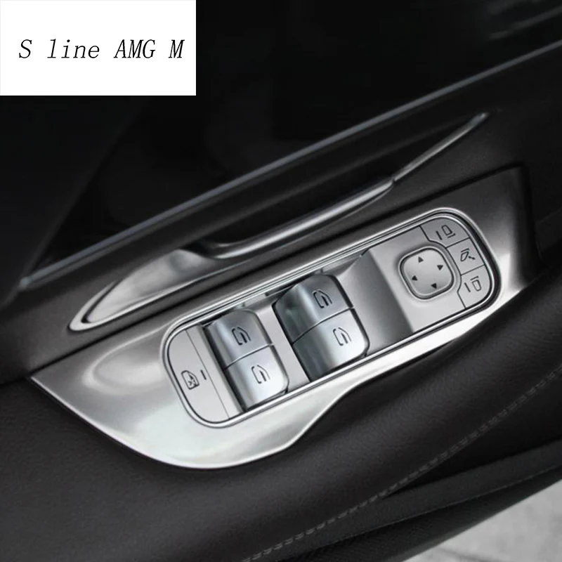 Автомобильный Стайлинг Дверная панель подлокотника Чехлы наклейки для Mercedes Benz GLE Class стеклопластиковые подъемные кнопки отделка