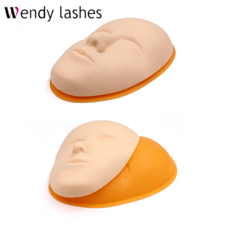 

5D Eyelash Extension Facial Tattoo Training Head Silicone Practice Permanent Makeup Lip Eyebrow Tattoo Skin Mannequin Face Head