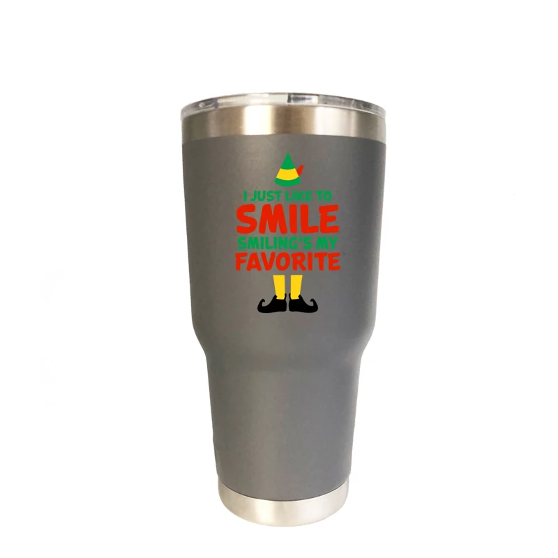30 oz gray Рождественская 30 унций тумблер дорожная Автомобильная кружка с двойными стенками Изолированная вакуумная фляжка из нержавеющей стали Термос водяное бутылочное пиво кофейная чашка - Цвет: 30 oz gray