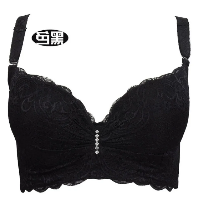 

Thin bra cup adjustable push up bra side gathering furu mm Large c cup e cup women underwear size