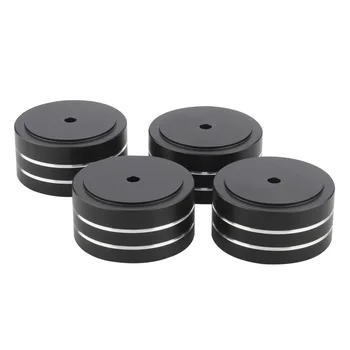 

4pcs 40x20mm Home Solid Feet Pad Aluminum Alloy Easy Install Non-Slip With Screws Shockproof HiFi AMP Speaker Isolation Stand