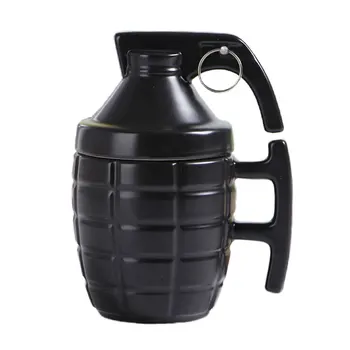 

Novelty Classical Grenade Coffee Mugs Practical Water cup with Lid Funny Gift Creative Design Durable
