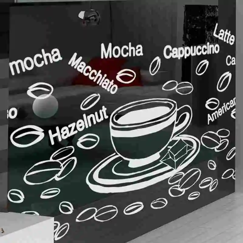 Кофейня наклейка Bean Milk tea чашка плакат виниловая художественная Настенная