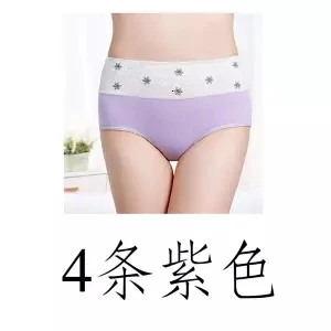 4pcs purple 3/4 шт. Новое сексуальное нижнее белье женские трусики мягкие высокая талия и бедра трусики женские хлопковые трусы с вышивкой нижнее белье женское calcinhas для детей - Цвет: 4pcs purple